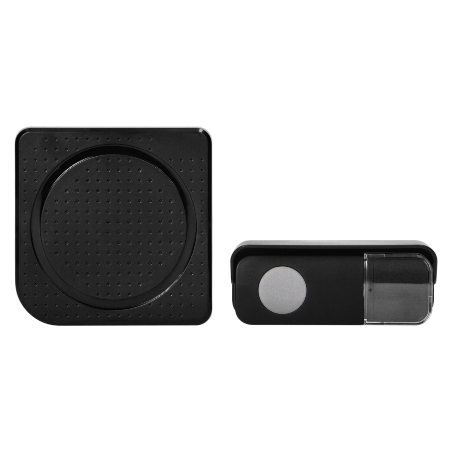 TOGI AC wireless mains-powered doorbell with learning system, 38 sounds, 200m, black